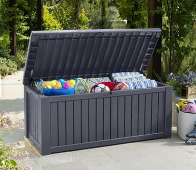 Coffre de jardin Rockwood 570L - étanche en résine - Leroy Merlin