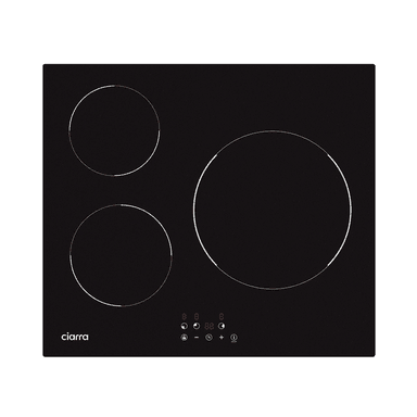 Table de cuisson à induction Ciarra - 5600 W avec 3 zones de cuisson, 9 niveaux de puissance, Commande tactile et fonctions de sécurité - JoyBuy