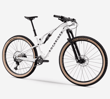 Vélo VTT Rockrider tout suspendu XC cadre carbone RACE 900 S, Blanc - Tailles du S au XL - Decathlon