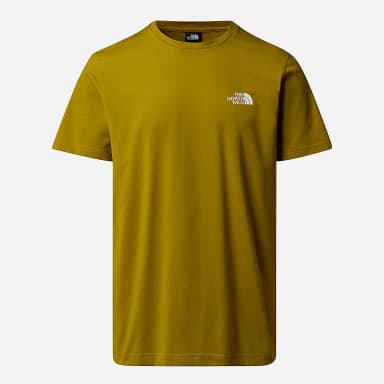 [Membres] T-shirt homme The North Face Simple Dome - Coton, logo poitrine, Jaune, Taille XS / S - Intersport