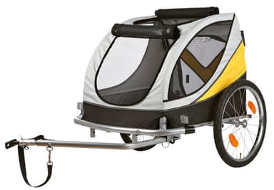 Remorque Roulotte de Vélo pour chien Trixie - Gris/Noir/Jaune - Amazon