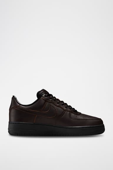Baskets Nike Air Force 1 '07 Premium en cuir - Marron foncé, du 38,5 au 40,5 - Showroomprivé