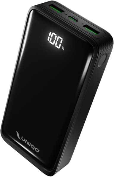 Batterie Uniqo Power LCD 20K - 22,5W Power Delivery, PD 3.0 PPS, PowerBank 20000mAh, Ecran LCD, USB C, USB A, Noir - Amazon