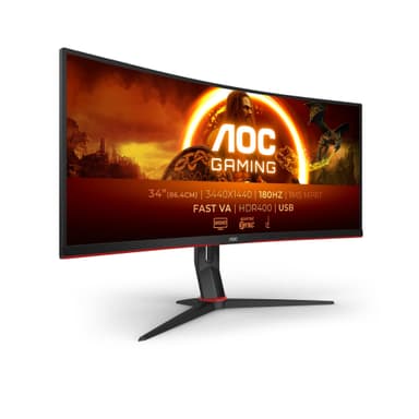 Ecran PC 34" AOC CU34G2XPD/BK - Incurvé, 3440x1440 - Amazon