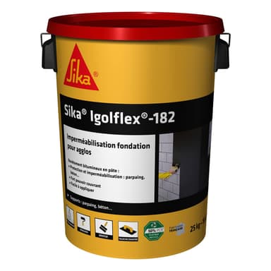 Revêtement bitumineux en pâte Sika Igolflex-182 - Noir, 25kg - Amazon