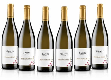 Vin Blanc Canti - Moscato d'Asti D.O.C.G. Vin Petillant, Goût Fruité et Doux, 6x750 ml - Amazon