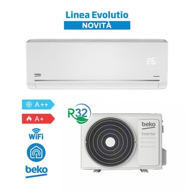 Climatiseur Beko BEHPG095-96 - 9000Btu A++/A+ 2,6Kw Evolutio WiFi, R32 Inverter, Blanc - Dagimarket