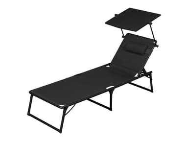 Bain de soleil Livarno Houston - aluminium pliable, dossier 5 positions - Lidl