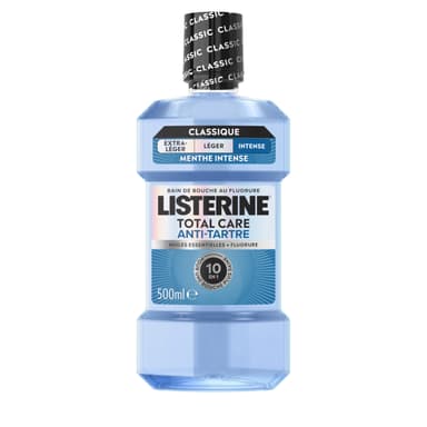 Bain de Bouche Listerine Total Care Anti-Tartre Goût Intense 500 ml - Amazon