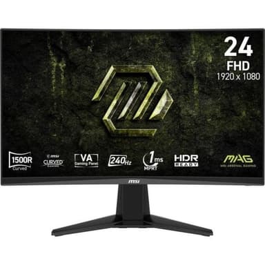 Écran PC 23,6" MSI MAG 245C X24 - Full HD, 240Hz, Incurvé, HDR10, 1ms, FreeSync - PcComponentes