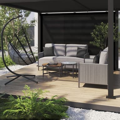 Store latéral pour pergola Naterial Clima - 290 x 210 cm, aluminium, gris anthracite ou blanc - Leroy Merlin