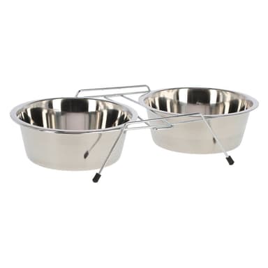 Gamelle pour chien kerbl Pet Inox et Support - 2x1800 ml, Argent - Amazon