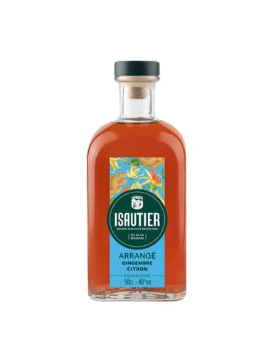 Rhum Arrangé Isautier Gingembre Citron - Ile de la Réunion, 40°, 0,5L - Amazon
