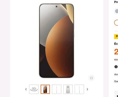 Smartphone 6.83" Xiaomi Redmi Note 15 Pro 5G - 8/256 Go (Gris, Noir ou Bleu) - Orange