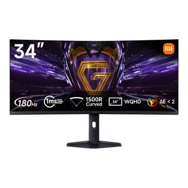 Écran PC Gamer Incurvé 34" Xiaomi C34WQDA-RGGL - WQHD 21:9, 180 Hz, 1 ms, 1500R, FreeSync - Amazon