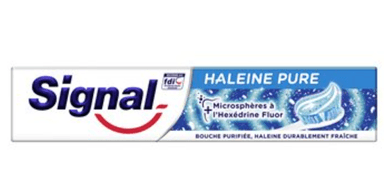 Sélection de dentifrice en promotion. Ex : Dentifrice Signal Haleine Pure - 75ml - Leclerc Drive