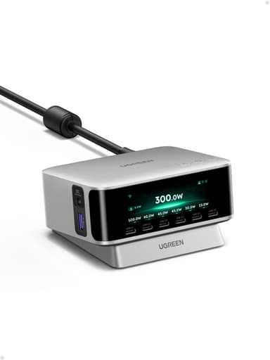 Chargeur USB-C Ugreen Nexode Pro - 300W, 7 Ports avec Écran (vendeur tiers, via coupon) - Amazon