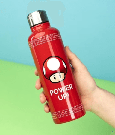 Gourde Paladone Super Mario Champignon - Bouteille en acier inoxydable pour boissons chaudes ou froides, produit officiel, 500 ml - King Jouet