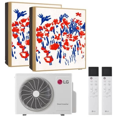 Climatiseur double split LG blanc Artcool Gallery Photo 9000 + 9000 BTU, A+++/A+++, réversible, Wi-Fi - Elettronew