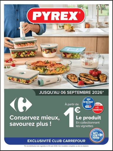 [Club carrefour Vignettes à Collectionner] Sélection de produits Pyrex en promotion - Ex : Pompe sous-vide manuelle (magasin participants) - Carrefour