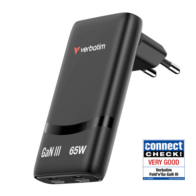 Chargeur rapide Verbatim Fold’n’Go GaN 65W, Chargeur Pliable USB-C, Adaptateur Secteur avec 2 Ports USB-C Power Delivery 3.0 - Amazon