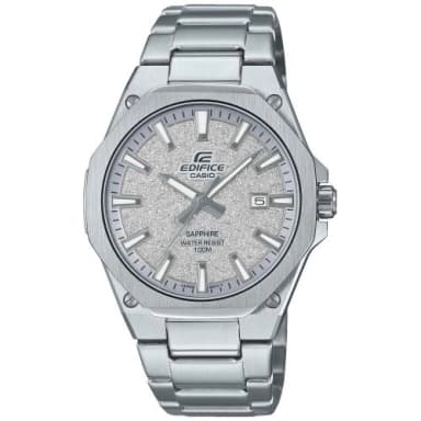 Montre Casio Edifice EFR-S108DE-8AVUEF (Verre saphir, 7,8 mm, 100 m) – Cadran texturé gris - Mondial Montres