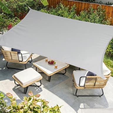 Voile d’ombrage - 3x4m Rectangulaire, Imperméable, Câbles de Fixation (via coupon - Vendeur Tiers) - Amazon