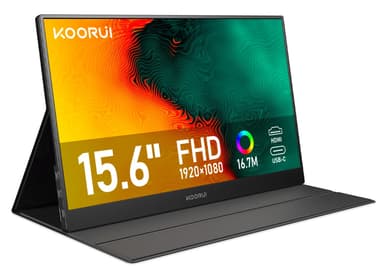 Ecran Portable 15.6" Koorui - IPS 1920×1080, FHD, HDMI, USB Type C, Haut-parleurs Intégrés - Amazon
