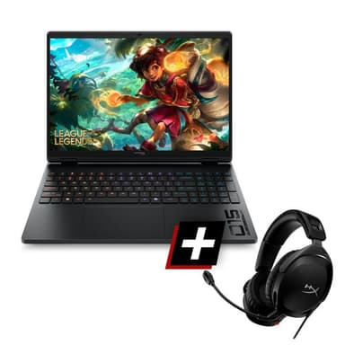 PC Portable 15,3" HP Omen 15-gb0005ns - AMD Ryzen 7 260, RTX 5060, RAM 24 Go, SSD 1 To. FreeDOS, Qwerty + Casque HyperX Cloud Stinger 2 - PcComponentes