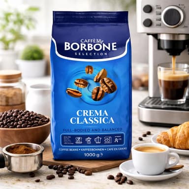 Café en Grains Caffè Borbone Crema Classica - Espresso Napolitain Authentique, 1kg, Intensité 8/10 - Amazon