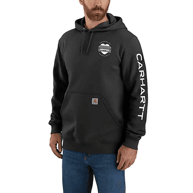 Sweat-Shirt Ample Carhartt à Motif FOC - Mi-Épais, Noir, Tailles du S au XXL - Carhartt