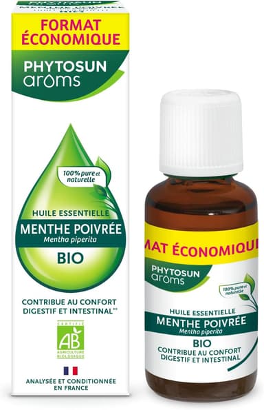 Huile Essentielle de Menthe Poivrée Phytosun Arôms Bio - 30 ml - Amazon