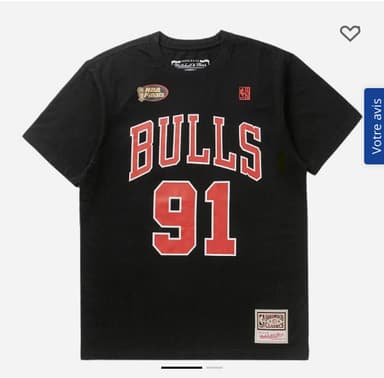 Tee-shirt Mitchell & Ness - Ex: Chicago Bulls Rodman - Tailles XS à L - Intersport