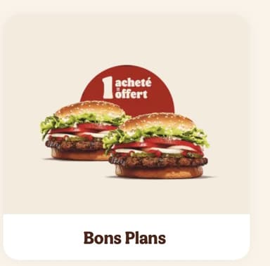 1 Burger Smoky Acheté = 1 offert (via l'application) - Burger King
