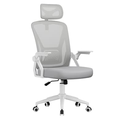 Chaise de Bureau Naspaluro - Ergonomique, avec Accoudoirs Réversibles à 90°, Blanc (Vendeur Tiers) - Amazon