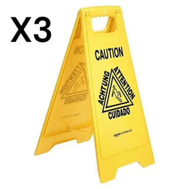 Lot de 3 Signaux de Sol Humide Amazon Commercial - Outlet PC