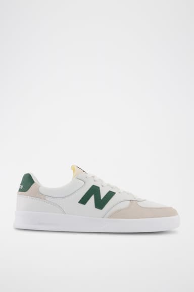 Baskets New Balance en cuir 300 - Blanc et vert foncé (du 37 au 41.5) - Showroomprivé