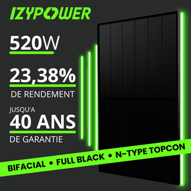 KIT solaire 3.12kW : 6 Panneaux 520W Izypower + Micro Izypower 2000W 1000W - Materfrance