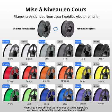 Bobines PETG/PLA anycubic pour imprimante 3D - 1kg, plusieurs couleurs disponibles - JoyBuy