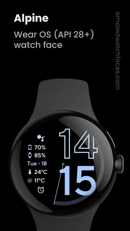 Cadran Montre Connectée Alpine Watch Face - Android (Dématérialisé - Wear OS)