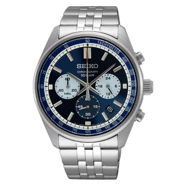 Montre analogique Seiko Quartz pour hommes avec bracelet en acier inoxydable - Amazon