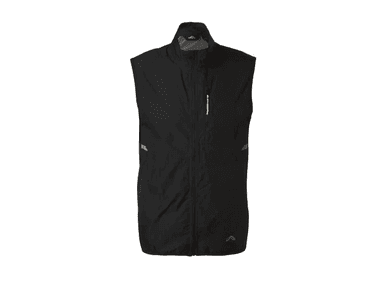 Veste de running sans manches homme Crivit - Déperlante, compressible, éléments réfléchissants, tailles S à XL, noir ou vert - Lidl