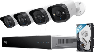 Système de surveillance NVR eufy Security E40 - 4K PoE, 8 Canaux, HDD 2 To, Vision nocturne Starlight, IA Local - Reichelt Elektronik