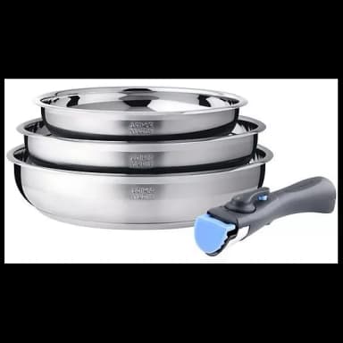 [Le Club+] Batterie de cuisine Arthur Martin 3 poêles - 20-24-26 cm + 1 poignée amovible - Boulanger