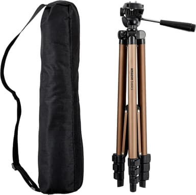 Trépied Amazon Basics - 127,0cm, pour Appareil Photo Reflex Numérique, Léger, avec Sac, Hauteur Réglable - Amazon