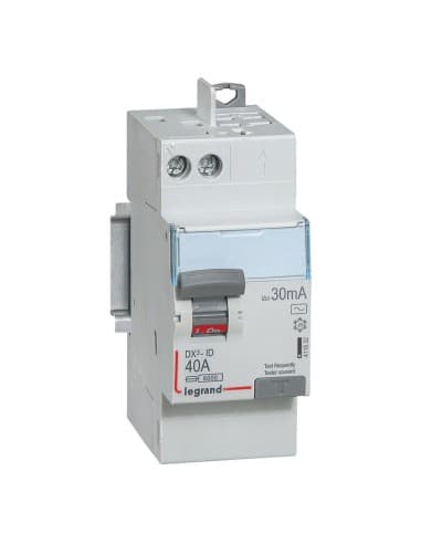 Interrupteur différentiel DX3-ID haut vis-haut Auto 2P 230V 40A Type AC 30mA - AKS Distribution