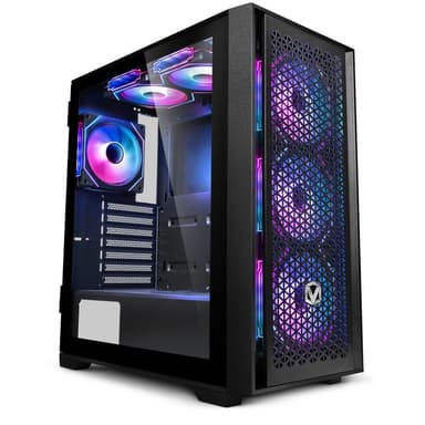 Boitier PC Vibox VTX-3B HEX ATX moyen tour, 6 ventilateurs RGB Hex Infinity, panneau en verre trempé (Vendeur Tiers) - Cdiscount