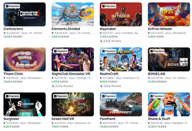 Sélection de Jeux en Promos pour Meta Quest 2,3 et 3S (Dématérialisé) - Ex : Bulletstorm VR - Meta