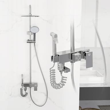 Ensemble de douche chromé Magic Life (via remise au panier - vendeur tiers) - Amazon