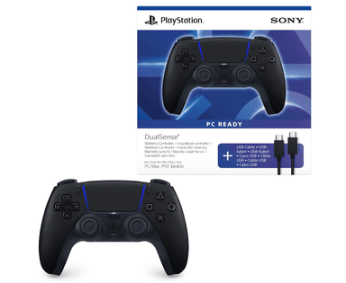 Manette sans fil Sony DualSense Midnight Black - avec Câble USB C pour PS5 & PC - Cdiscount
